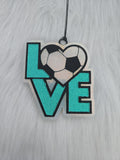 Soccer Love Car Freshener | Soccer Mom Car Air Freshener