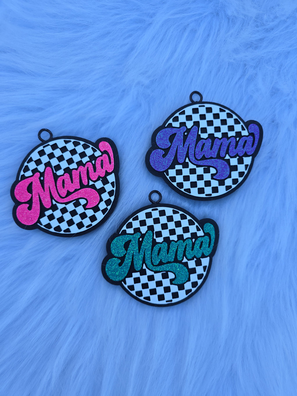 Mama Checkered Car Freshener | Trendy Mom Car Accessory