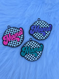 Mama Checkered Car Freshener | Trendy Mom Car Accessory