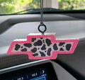 Cow Print Chevy Style Car Freshener | Cow Print Car Air Freshener