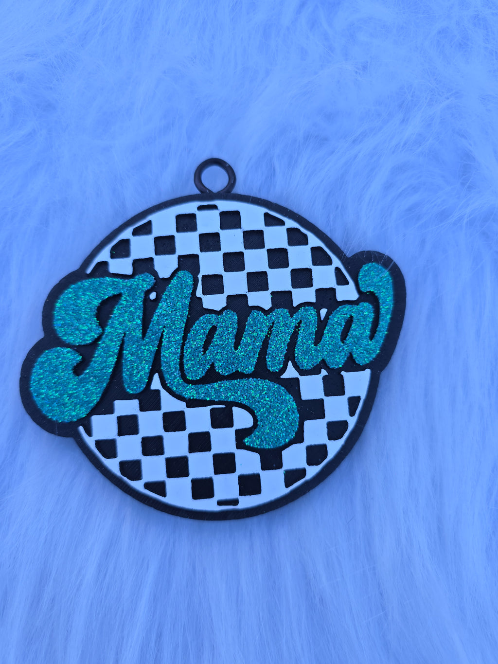 Mama Checkered Car Freshener | Trendy Mom Car Accessory