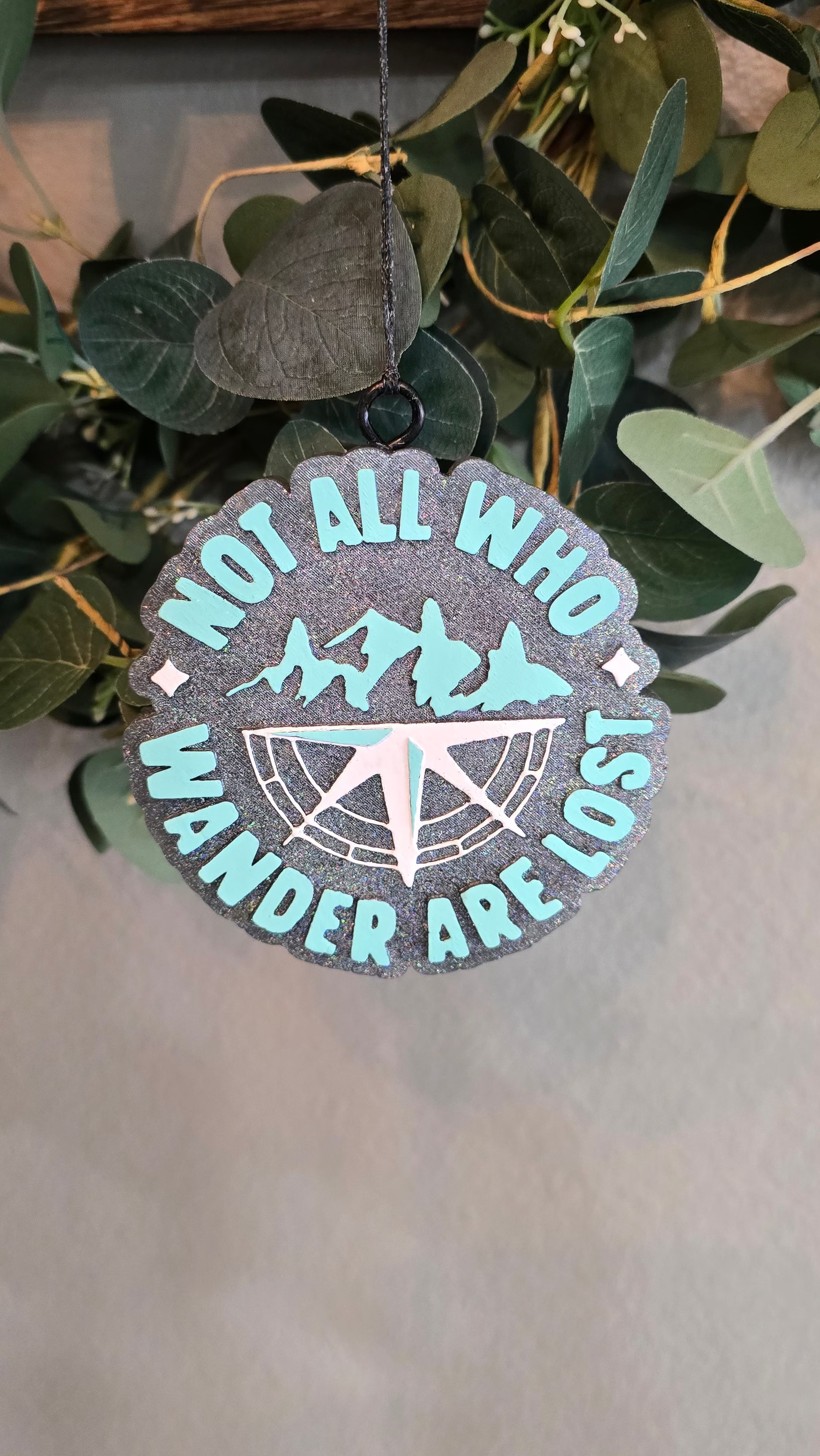 Not All Who Wander Are Lost Car Freshie | Pink Compass Car Air Freshener | Inspirational Travel Car Freshener