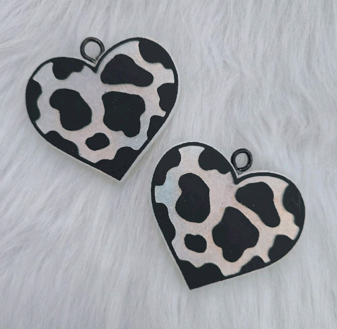 Heart Cow Print Car Freshie | Vent Clip Car Freshener / Western Car Freshie