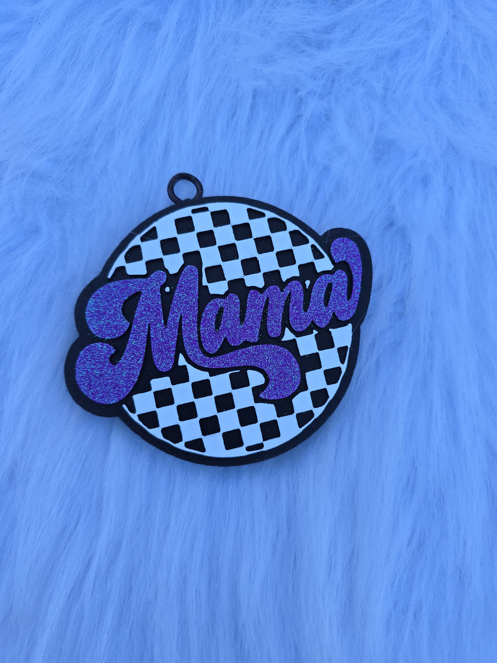 Mama Checkered Car Freshener | Trendy Mom Car Accessory