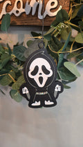 Ghost Face Inspired Car Freshie | Horror Movie Air Freshener | Spooky Hanging Car Freshener | Halloween Car Decor