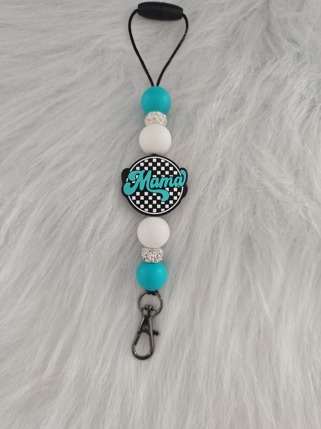 Mama Checkered Car Freshie Hanger | Trendy Checkered Car Air Freshener | Handmade Gift for Moms