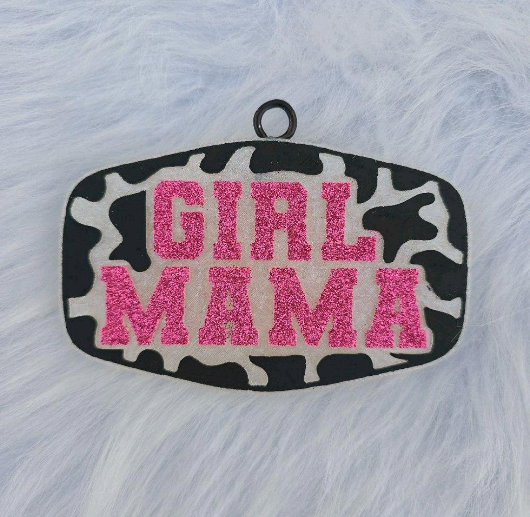 Girl Mama Car Freshie with Cow Print – Western Hanging Air Freshener for Car or Truck