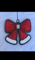 Santa Bow Car Freshie | Christmas Car Freshener
