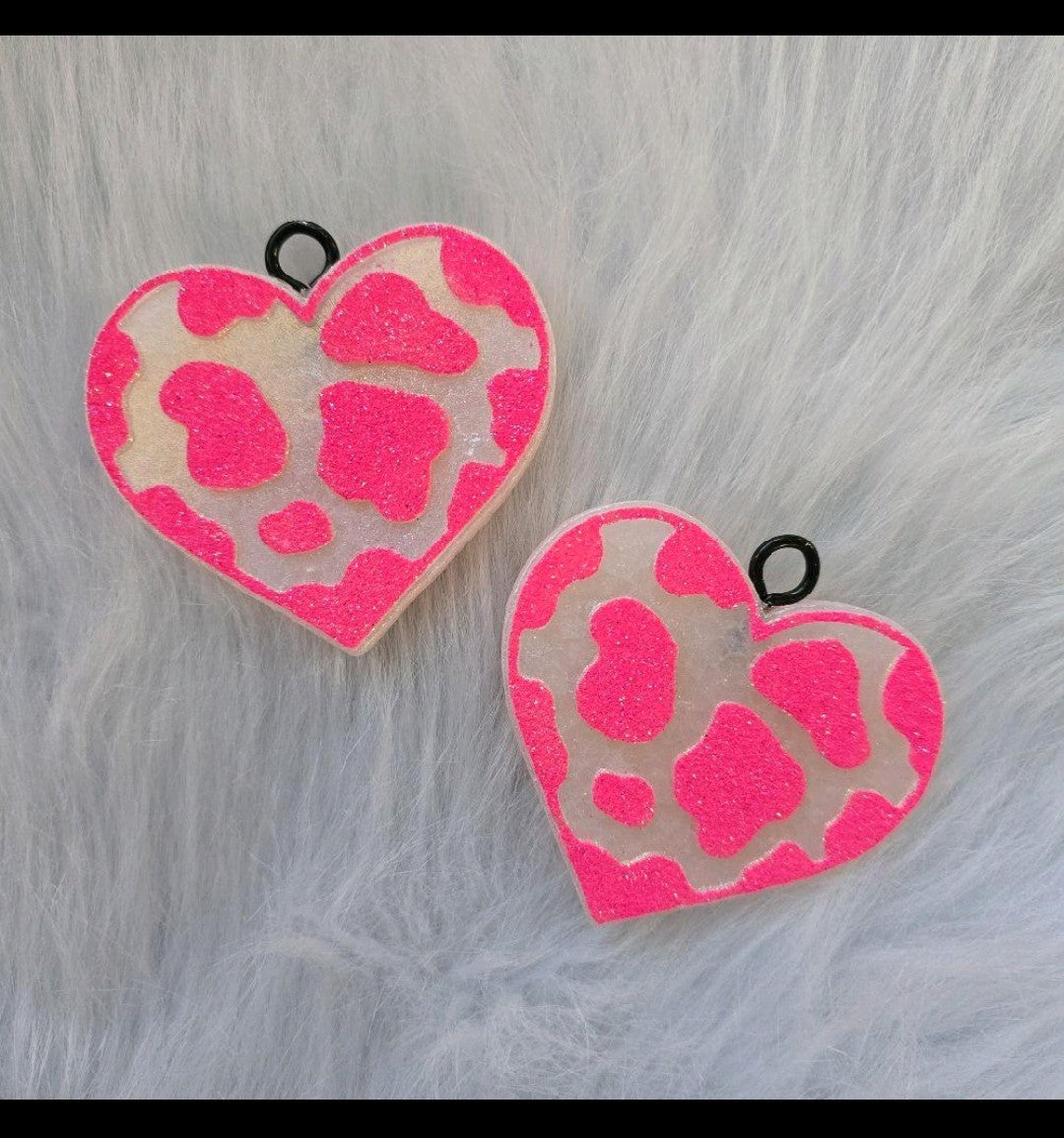 Heart Cow Print Car Freshie | Vent Clip Car Freshener / Western Car Freshie