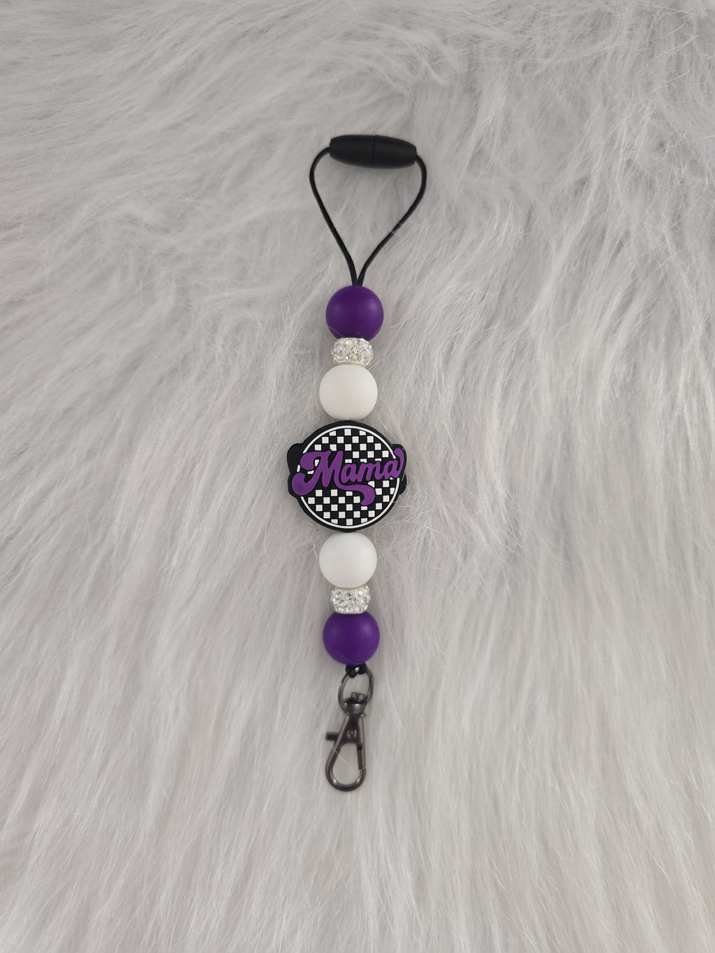 Mama Checkered Car Freshie Hanger | Trendy Checkered Car Air Freshener | Handmade Gift for Moms