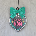 Fur Mom Car Freshie | Glitter Heart air freshener with Bow | Cute Pet Lover Gift