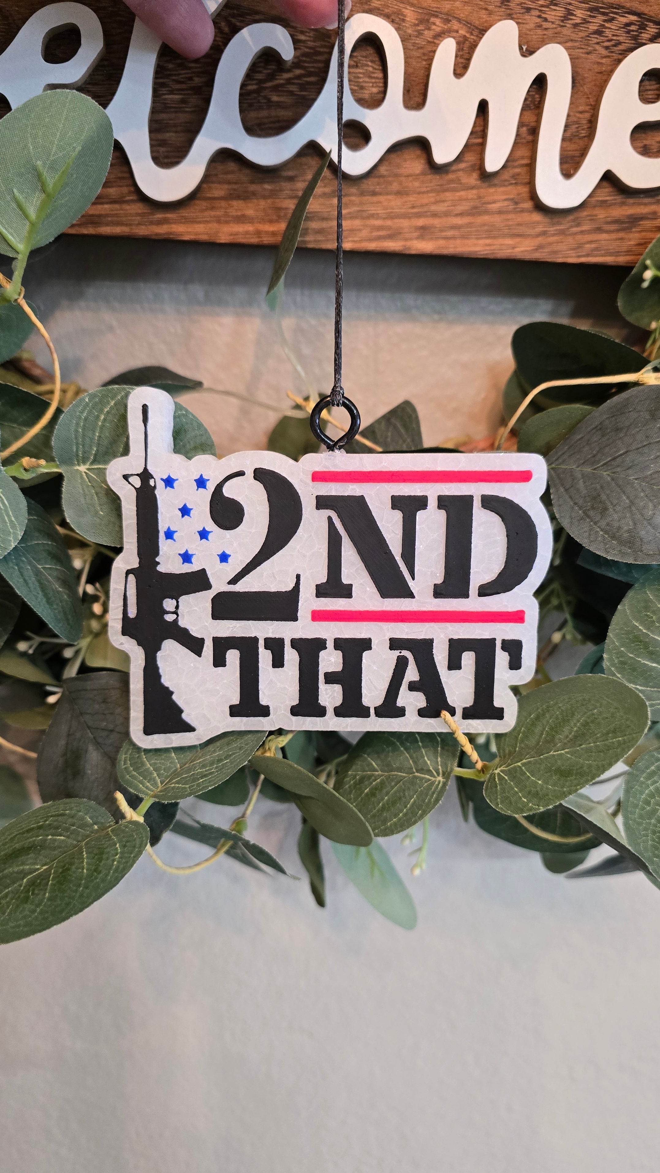 2nd That Car Freshie – Patriotic Firearm Inspired Hanging Air Freshener | For the Guys