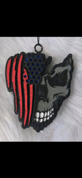 Skull American Flag  | For the Guys | Skeleton Car Freshie
